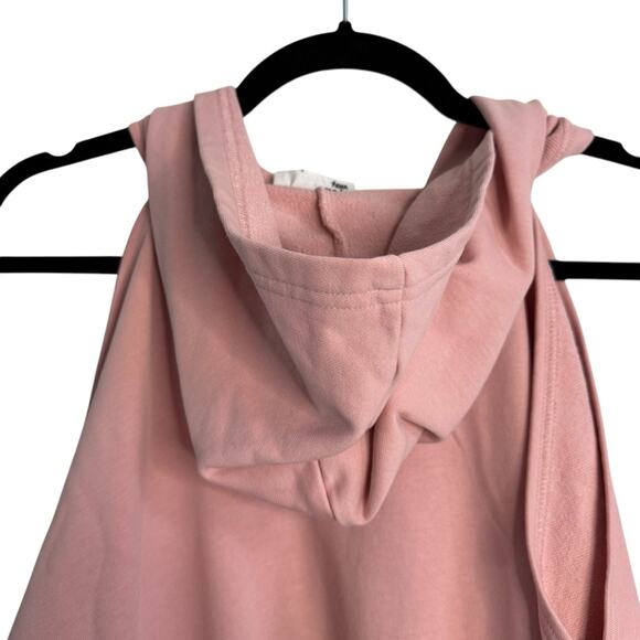 By The Way Delia Rose Pink Cold Shoulder Sweatshirt Hoodie Dress NWT - Picture 8 of 11